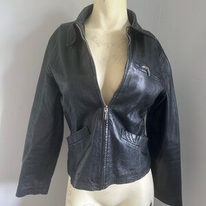 Brandon Thomas Leather Jacket biker vintage